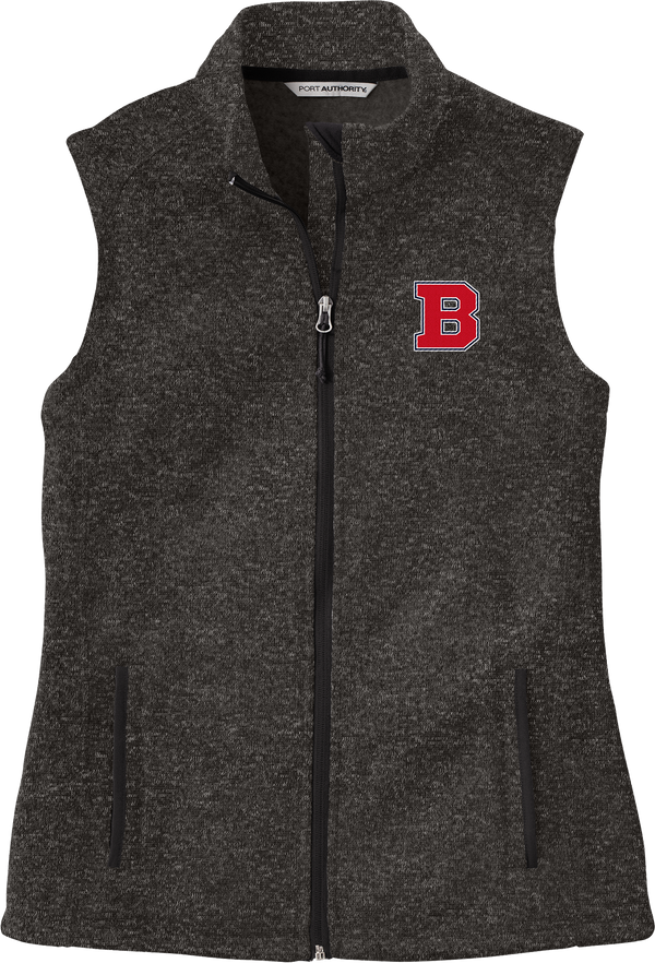 CT Bobcats Ladies Sweater Fleece Vest