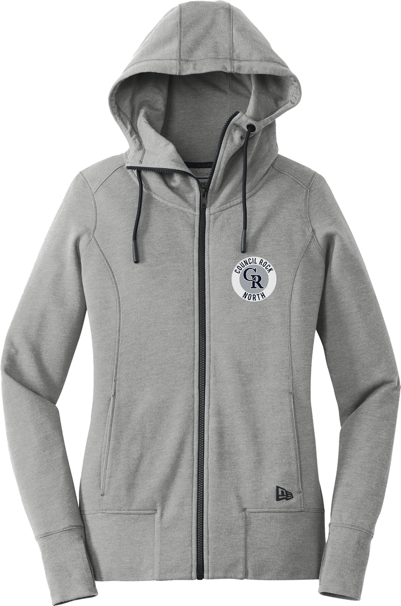 Council Rock North New Era Ladies Tri-Blend Fleece Full-Zip Hoodie