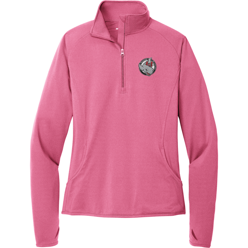 CT Whalers Tier 2 Ladies Sport-Wick Stretch 1/4-Zip Pullover